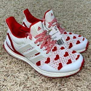 Adidas Women’s Ultraboost 1.0 Running Shoes White Red JR5845, Size 7.5 (New)